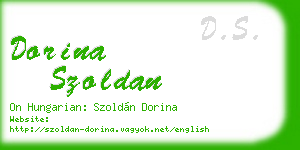 dorina szoldan business card